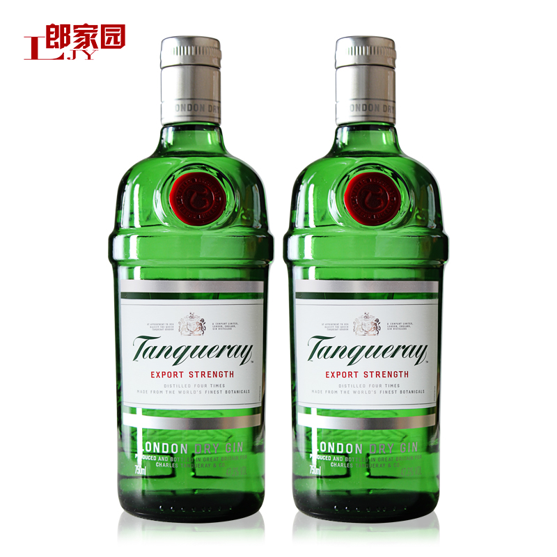 郎家园进口洋酒TANQUERAY Gin添加利金酒双支装