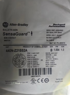 AB罗克韦尔安全开关传感器440N-Z21SS2A 440N-ZPREC 440N-G02149