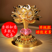 新款 led七彩莲花灯佛灯菩萨供灯荷花灯佛前长明灯家用插电佛堂灯