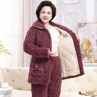 男士加厚法兰绒情侣睡衣尊凡世家