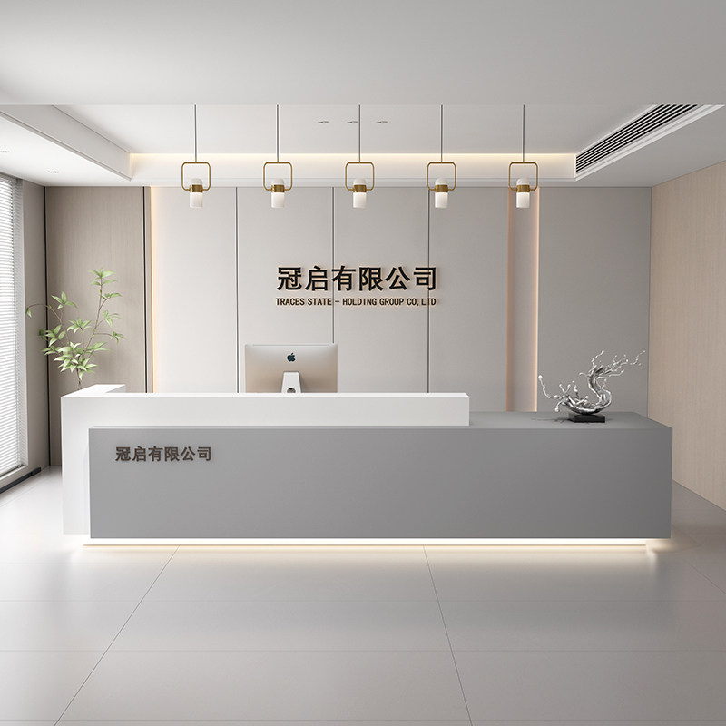 宾馆大堂酒店服务台现代简约图片