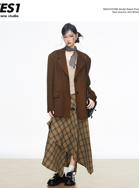 【昕怡粉丝专属】WESTAYONE西装外套+半裙+内搭