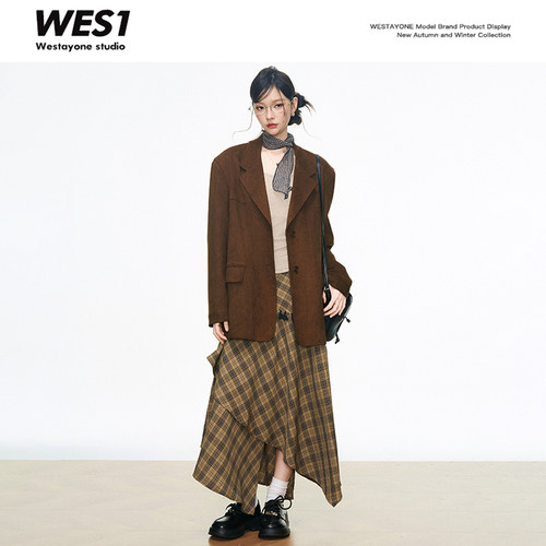 【柒柒Moon直播间】WESTAYONE西装外套+半裙+内搭