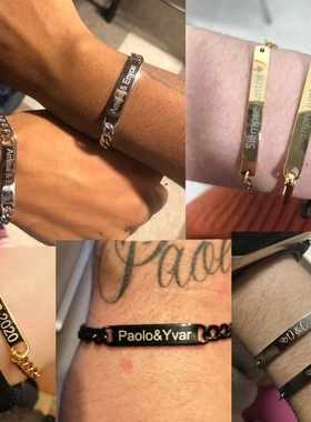 Customized personality simple stainless steel bracelet