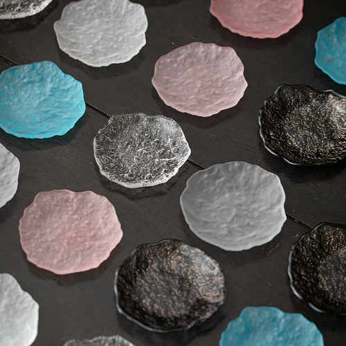 中古冰露磨砂杯垫创意冰露盘