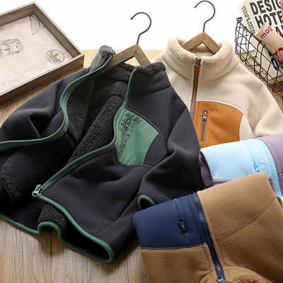 儿童加厚摇粒绒外套亲子成人棉衣