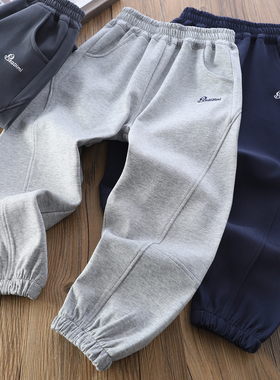 童装男童休闲裤子2026春季新中大童男孩卫裤宽松儿童运动裤6640