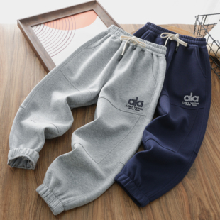 男童运动裤儿童休闲长裤子2026春季新款中大童男孩宽松卫裤6922