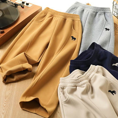 男女童宽松弯刀运动休闲长裤