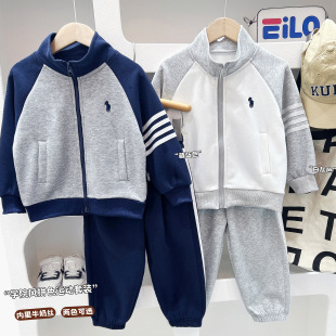 男童运动套装2026春季新款儿童拉链开衫立领卫衣长裤子两件套5800