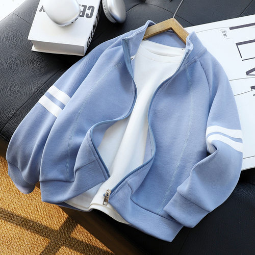 男童棒球服外套春秋季拉链衫卫衣
