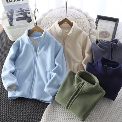 冬季男童加绒外套加厚奥粒绒卫衣