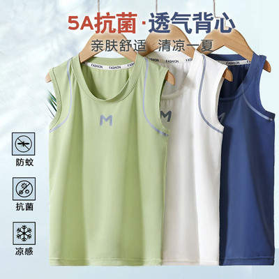 夏季男童薄款背心冰感无袖坎肩薄