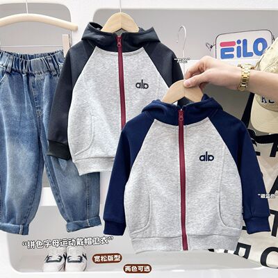 男童连帽外套春装儿童拉链卫衣