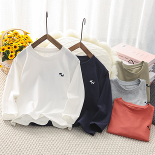 男童长袖T恤纯棉2026秋季新款中大童儿童圆领打底衫休闲上衣1855