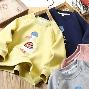2026新款 童装 儿童服装 女童秋装 卡通卫衣潮2580 男童休闲上衣亲子装