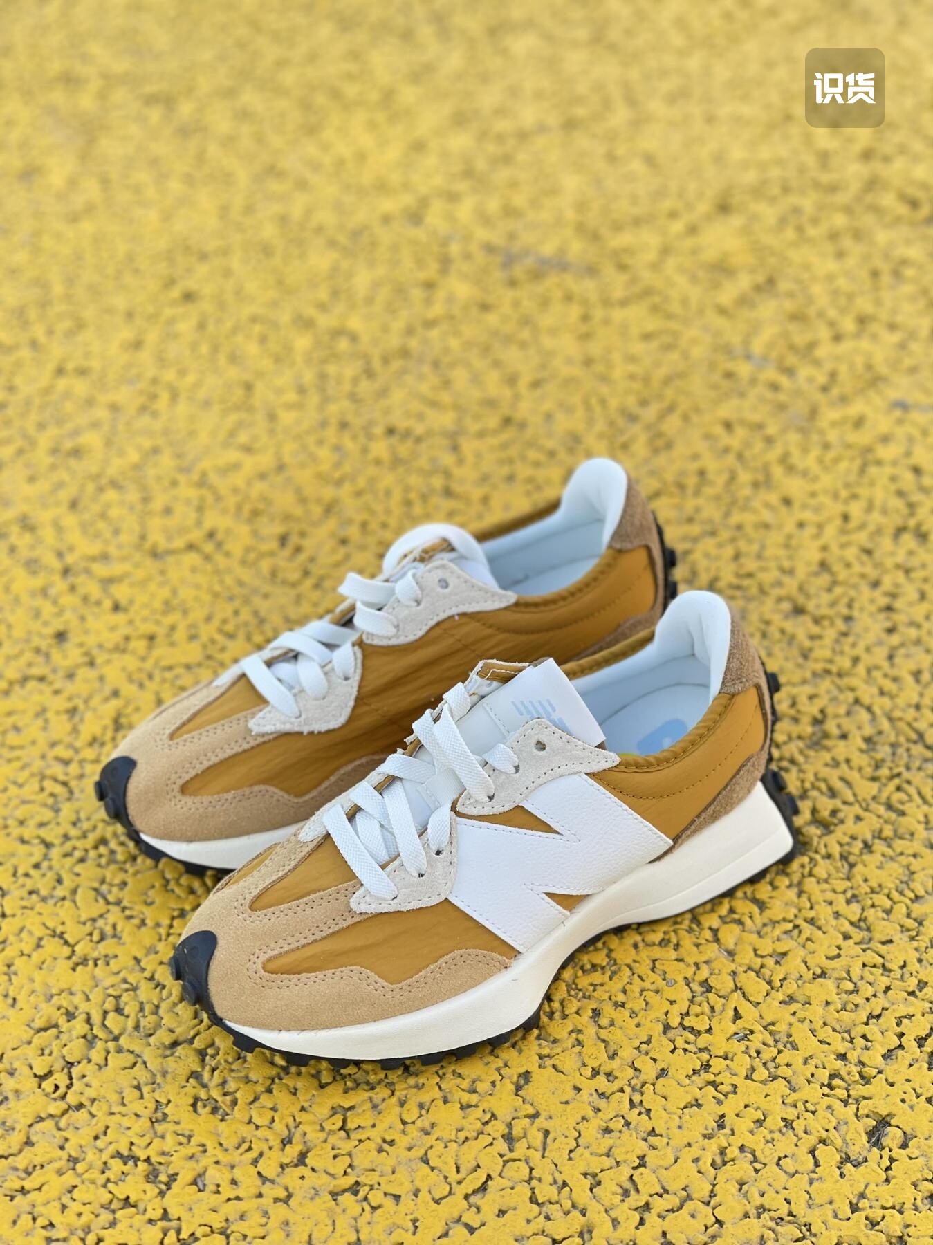 New Balance 软底舒适 低帮 生活休闲鞋 土黄色ws327pn温州ys仓