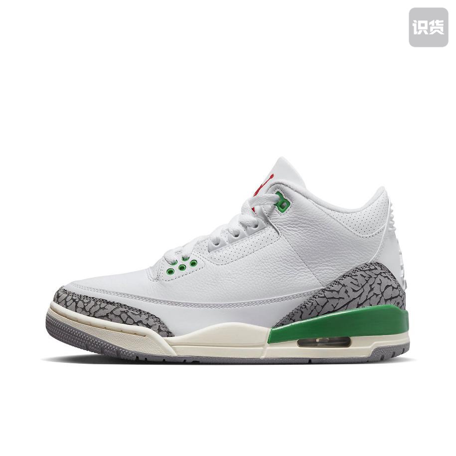 耐克Air Jordan 3复古潮流运动休闲鞋白绿CK9246-136Q广东FS