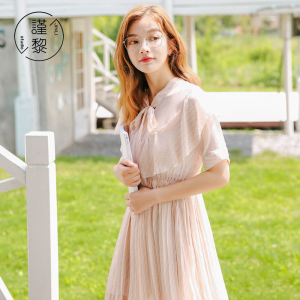 sukol小清新雪纺连衣裙