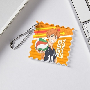排球少年 55x55mm透明满印亚克力邮票挂件 日向研磨乌野高校排球