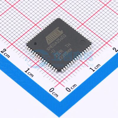 ATXMEGA256D3-AUR TQFP-64(14x14) 单片机(MCU/MPU/SOC) 全新原装