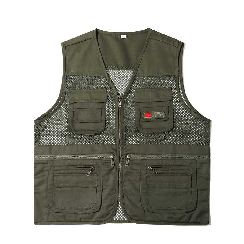 夏季网眼马甲透气多口袋