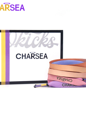 CHARSEA高贵灵魂20ss 适配AJ1AF1网红粉色四色渐变时尚潮流鞋带扁