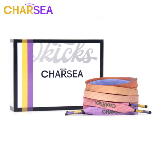 CHARSEA高贵灵魂20ss 适配AJ1AF1网红粉色四色渐变时尚潮流鞋带扁 - 封面