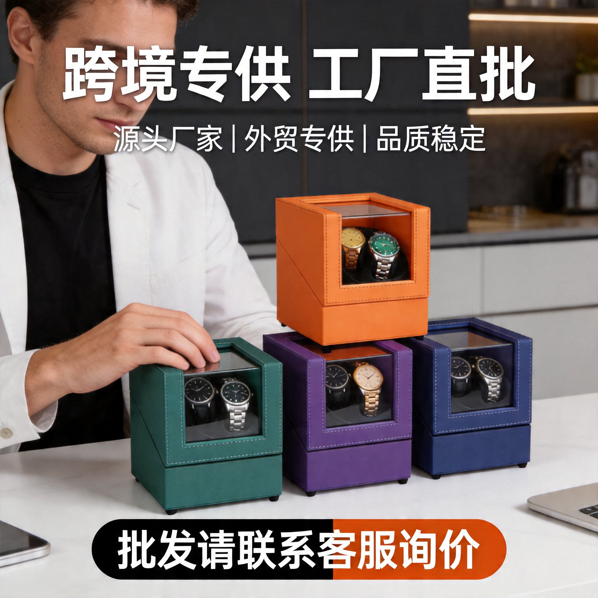 全自动手表摇表器机械表家用转表器自摆器摇摆器手表盒上链收纳盒