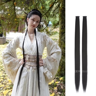 陈都灵同款古风汉服假发女鬓角加长玉米须鬓发秀禾盘发化妆师专用