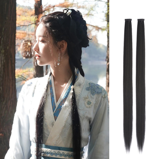 陈都灵同款古风汉服假发女鬓角加长玉米须鬓发秀禾盘发化妆师专用