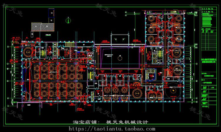 热式新风系统布局cad图暖通空调CAD图纸