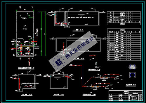 200立方米消防水池及水泵房详cad图纸给排水dwg图纸素材