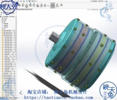 二级行星齿轮减速器CAD及sw图纸 机械设计参考资料