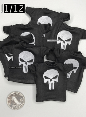 1/12 兵人6寸人偶 短袖上衣DAM Vtoys Adam 惩罚者（素体容易染色