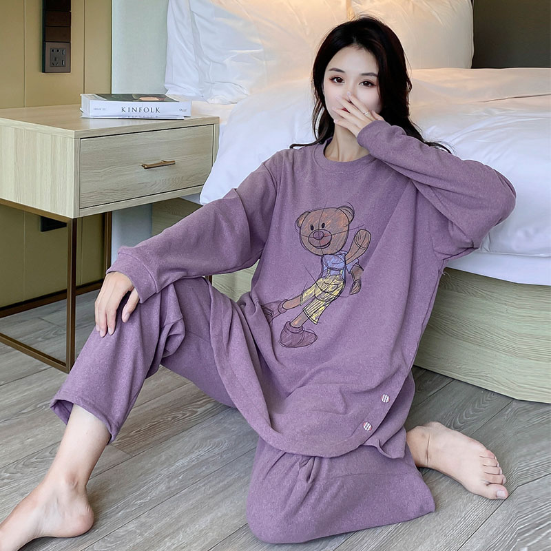 雅芷欣秀冬季胖mm德绒大码家居服