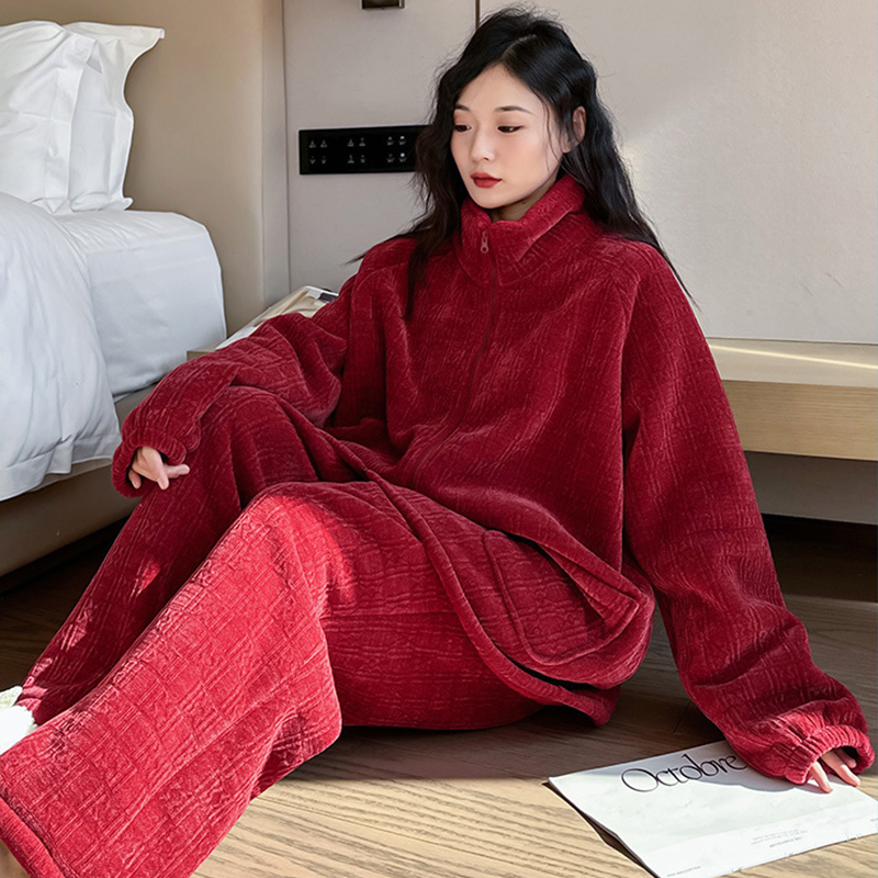 雅芷欣秀女珊瑚绒大码睡衣200斤