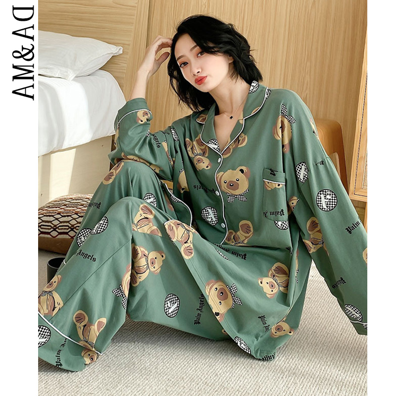 大码睡衣纯棉家居服雅芷欣秀女