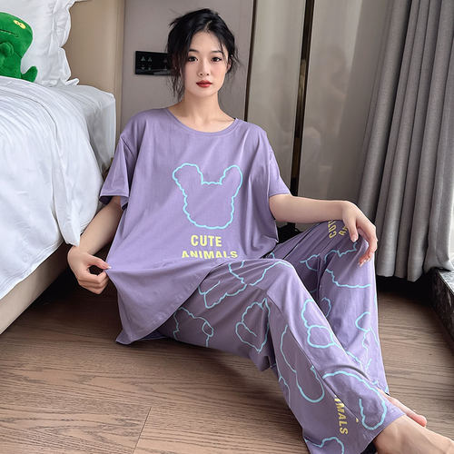 雅芷欣秀女纯棉睡衣200斤可穿