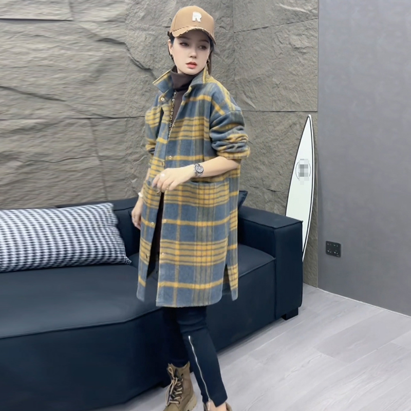 格子衬衫外套女2025春秋