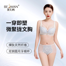 黑天鹅内衣正品文胸夏季款美人计无钢圈文胸66309收副乳小胸聚拢