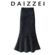 复古鱼尾半身裙女秋冬新款 DAIZZEI 法式 高腰显瘦气质包臀a字长裙
