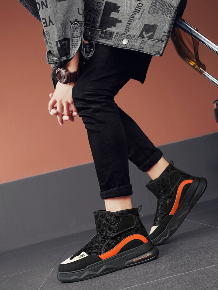 SNOW BOOTS MENS NORTHEAST VELVET THICKENED WINTER WARM MENS BOOTS SHORT BOOTS MENS BIG COTTON SHOES MENS SHOES COTTON BOOTS A KICK