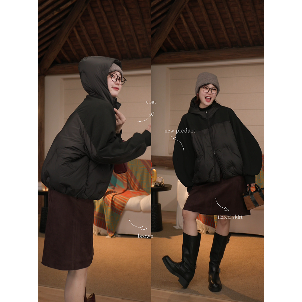 显瘦遮肉设计感巨好看的羽绒服女