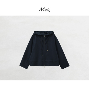 简约休闲百搭宽松显瘦卫衣外套女 早春精致外套新款 郑买买 雾蓝港