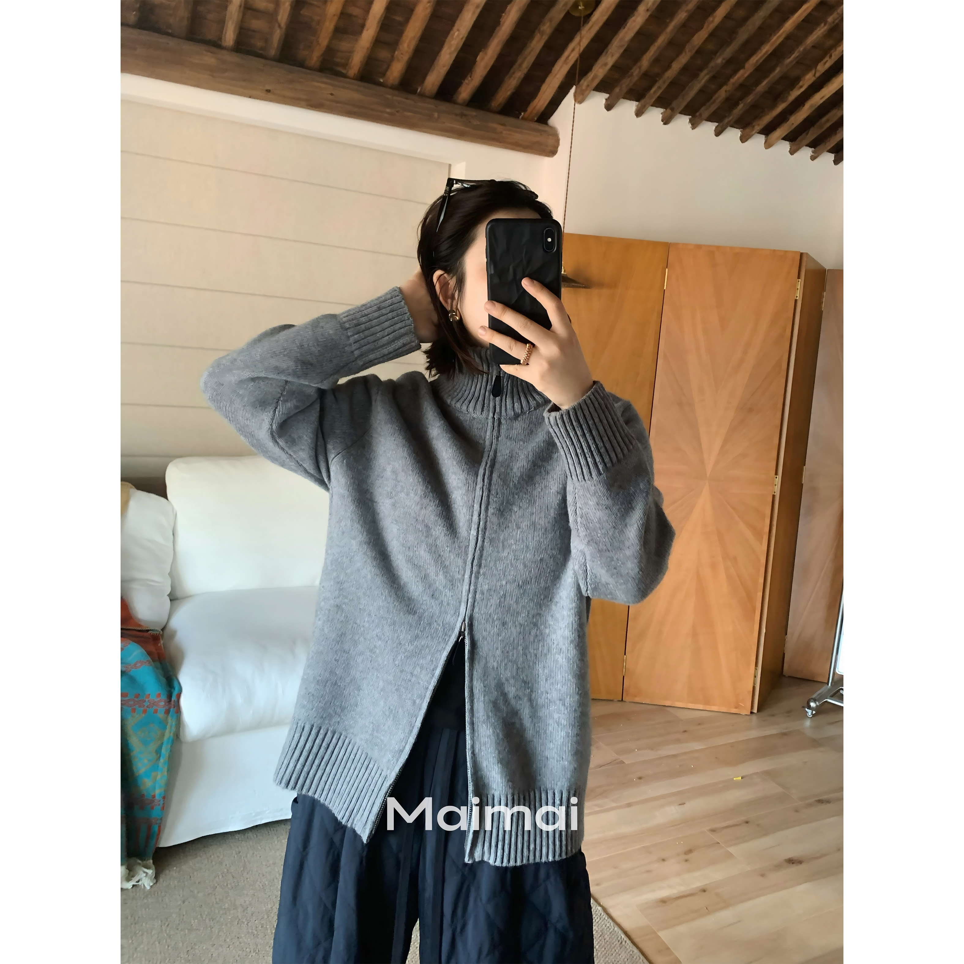 秋冬款极简高级基础百搭毛衣开衫