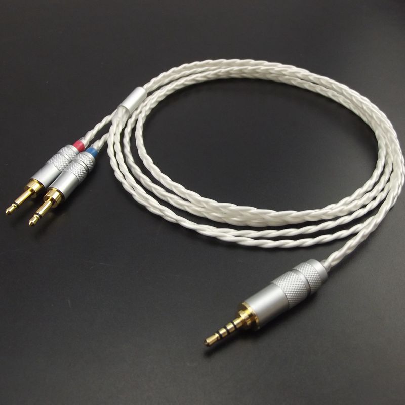 古河无氧铜渡银HE400i双2.5插针3.54.42.5四芯卡农平衡耳机升级线