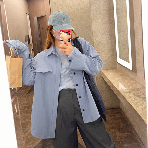 山系户外廓形防风休闲衬衫外套女