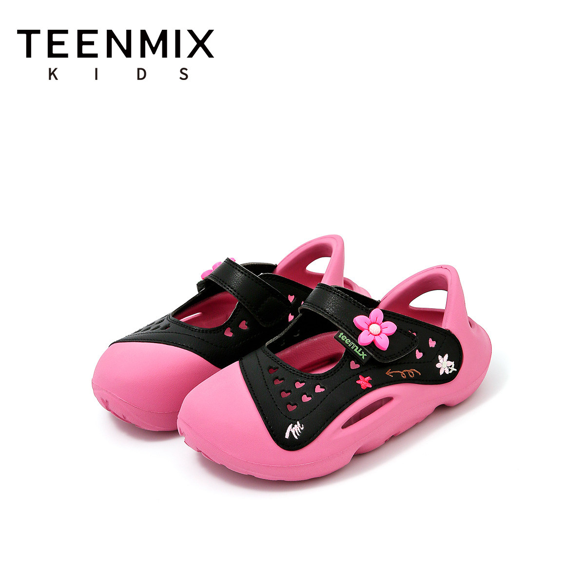 天美意童鞋2026夏季新款女童时尚凉鞋包头沙滩鞋女宝洞洞鞋溯溪鞋