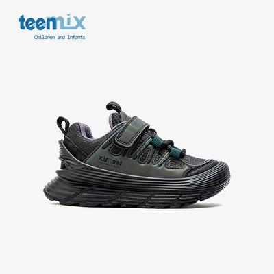 teenmix2025年新款秋冬儿童男童休闲跑步运动女童老爹鞋旋转纽扣